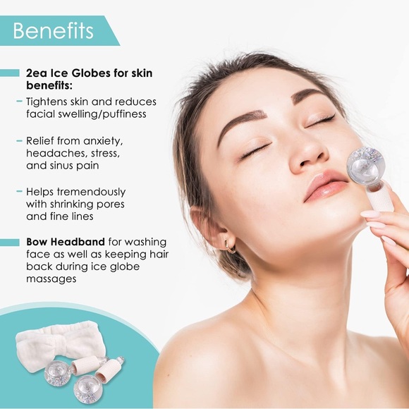 Ice globes cryo facial massager and headband - Picture 5 of 9